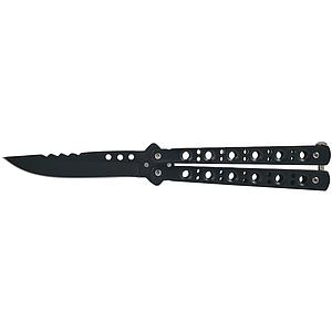 Classic Style, Stainless Steel Butterfly Knife - Black