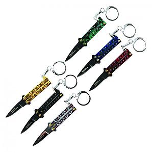 12 Pack of Keychain Butterfly Knives