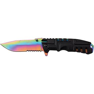Master USA MU-A097RB Assisted Knife - Rainbow Titanium