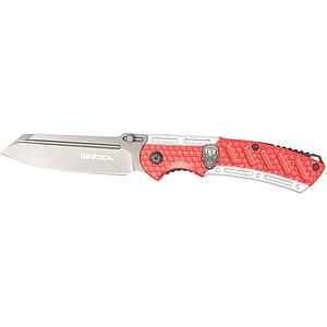 Wartech Assisted Knife with Skull Emblem - Red