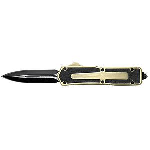 In-and-Out the Front Tactical Automatic Knife - Gold Double Edge